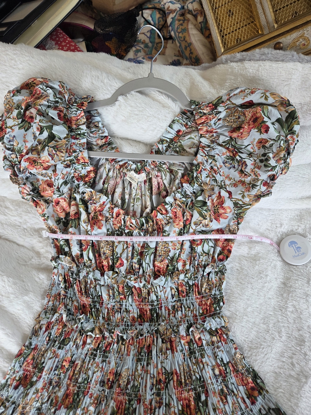 Leanne Dress In Calico Garden - Picture 7 of 8